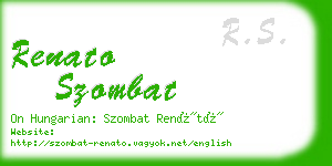 renato szombat business card